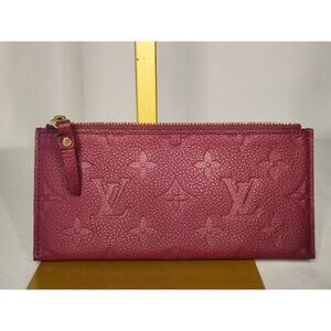 Louis Vuitton Empreinte Pochette Cles Cerise Burgundy Wallet Small Pouch LV